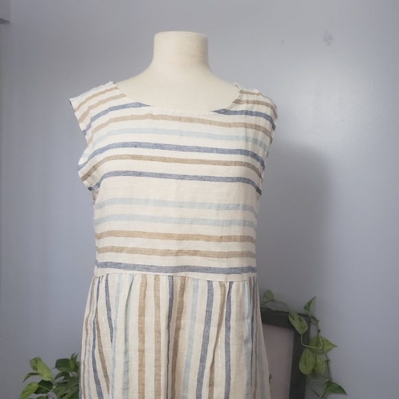 Blue Orchid Made in Italy Linen Dress.  NEW - Picture 3 of 12